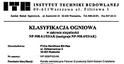 Atest niepalności ITB